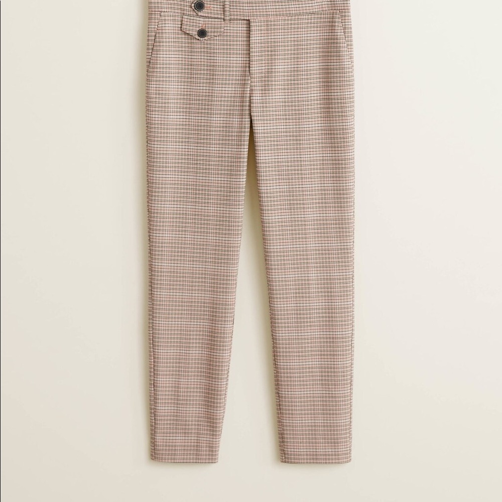 Micro houndstooth suit pants